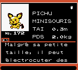 La première partie de la fiche de Pichu