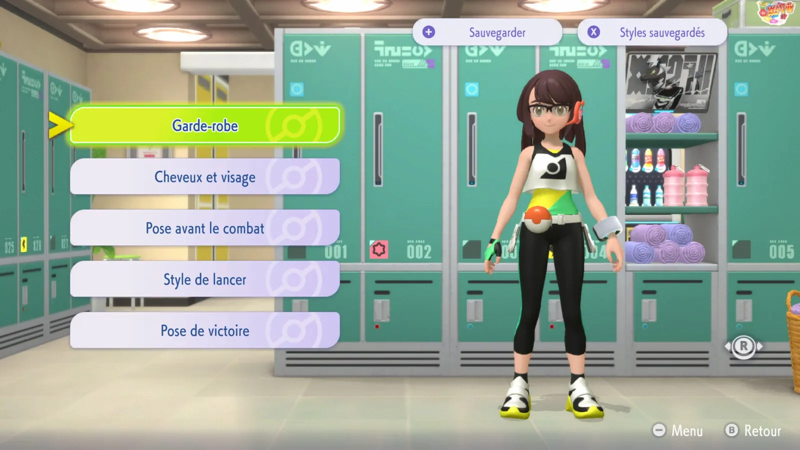 Le vestiaire, pour changer de tenue.