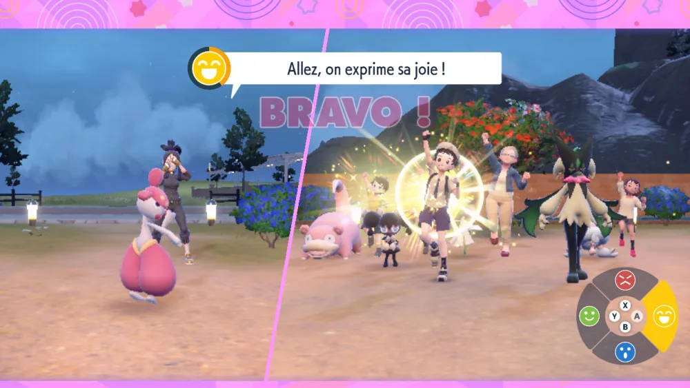 Touche A : la joie.