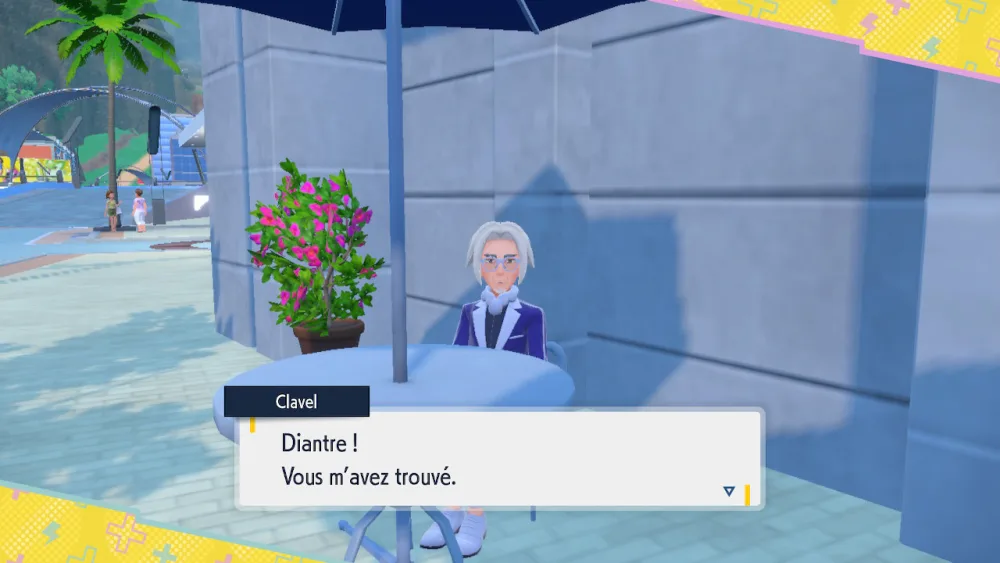 Monsieur Ducoin, débusqué derrière le parasol.