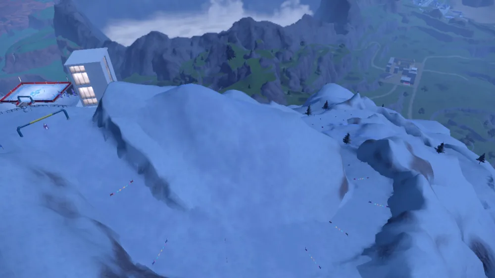 La piste du slalom.