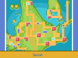 Carte de Sinnoh dans Pokémon Diamant, Perle et Platine