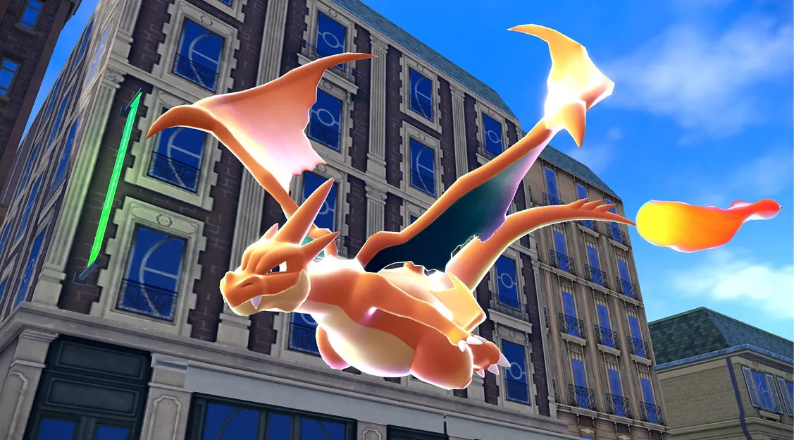 Méga-Dracaufeu Y en pleine action