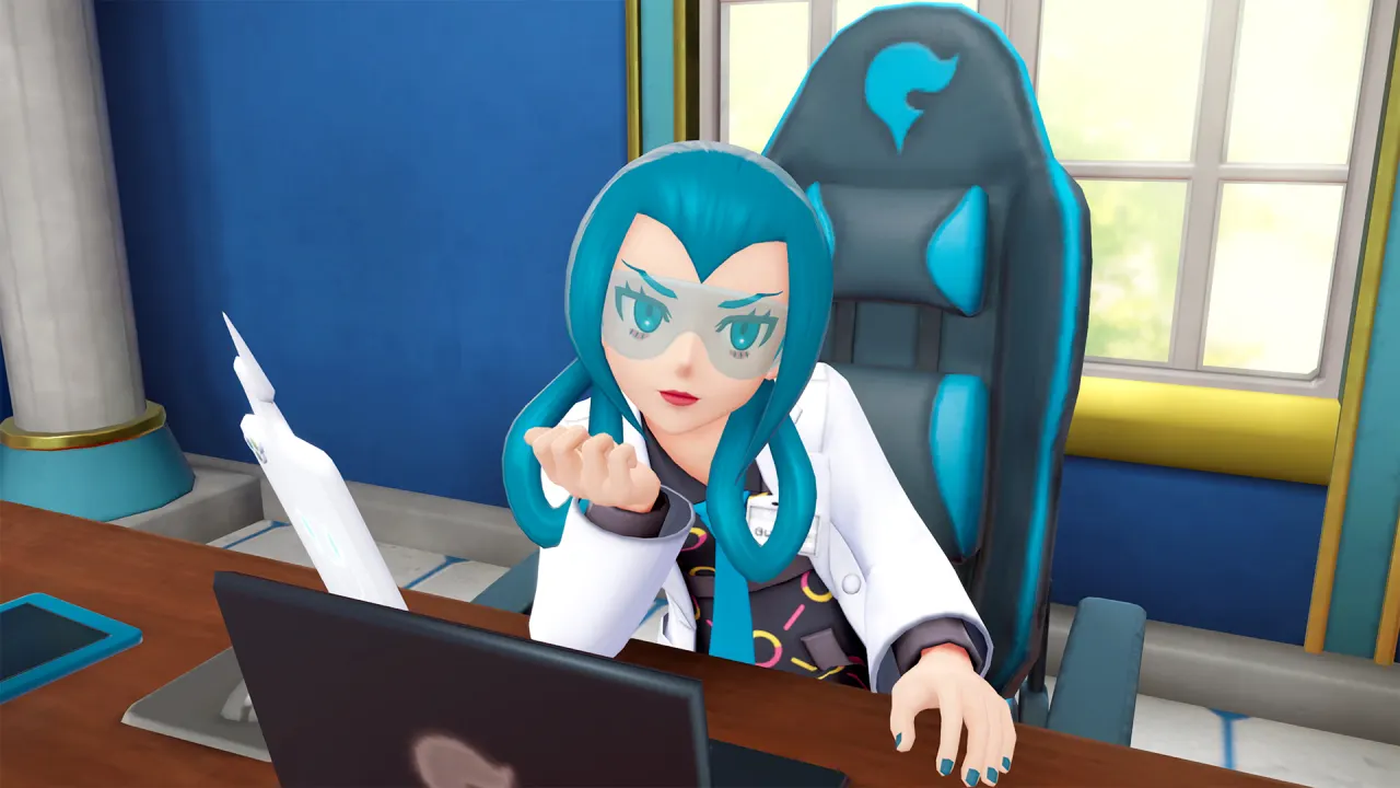 Myosotis, au Laboratoire Pokémon