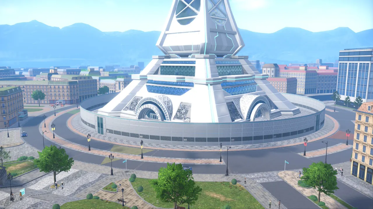 La Place Centrale et la Tour Prismatique