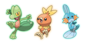 Pokémon ROSA - Arcko, Poussifeu et Gobou