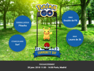 Pokémon GO Community Day - Pikachu Surfeur